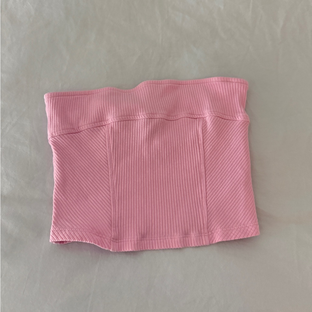 Urban Outfitters Bubblegum Ribbed Strapless Tube Top